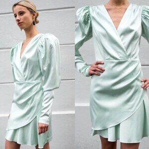ROTATE BIRGER CHRISTENSEN AIKEN COCKTAIL DRESS in SOOTHING SEA GREEN 6